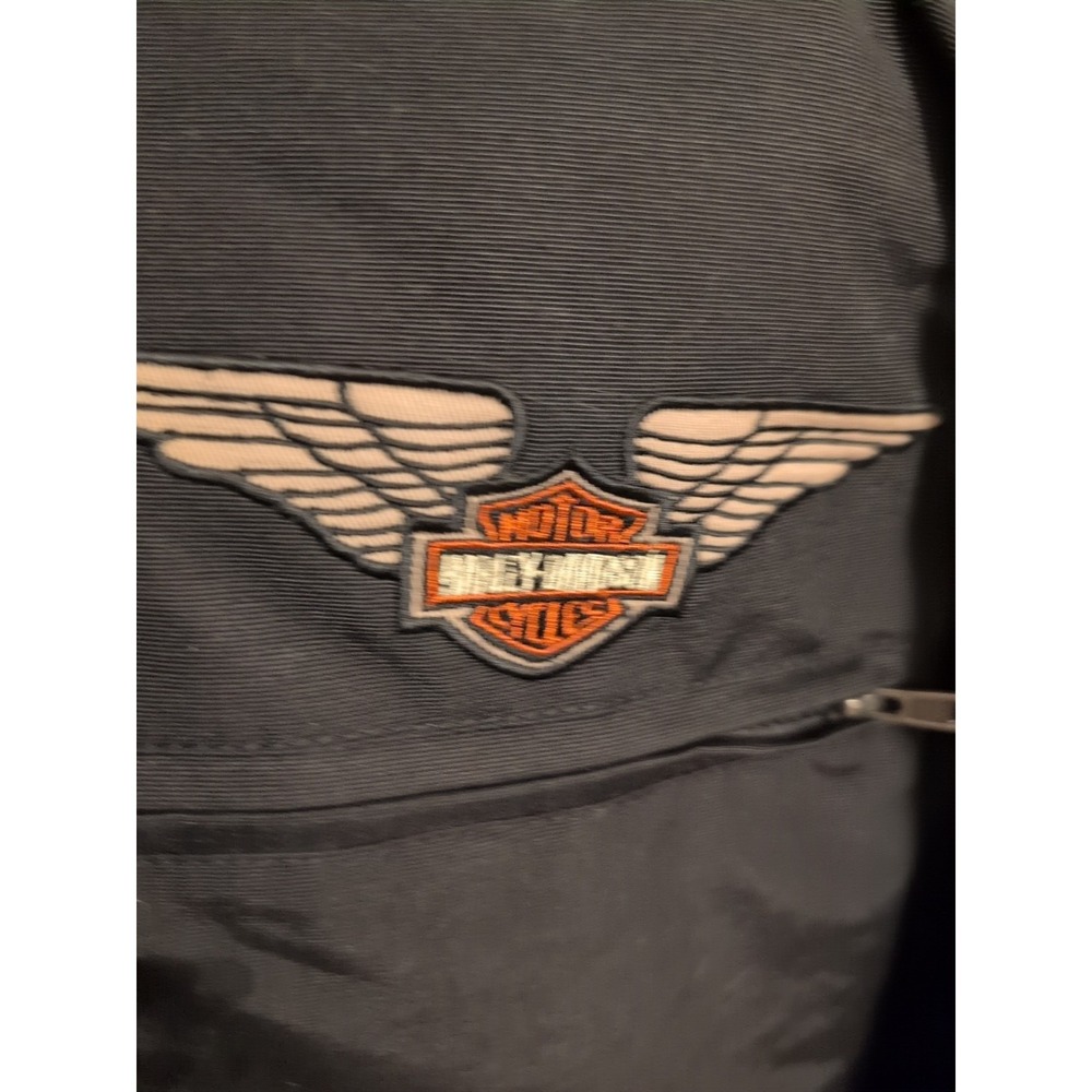 Harley Davidson Jacket Mens Med Black HDMC Riding Motorcycle Biker Flannel Lined - Picture 4 of 8